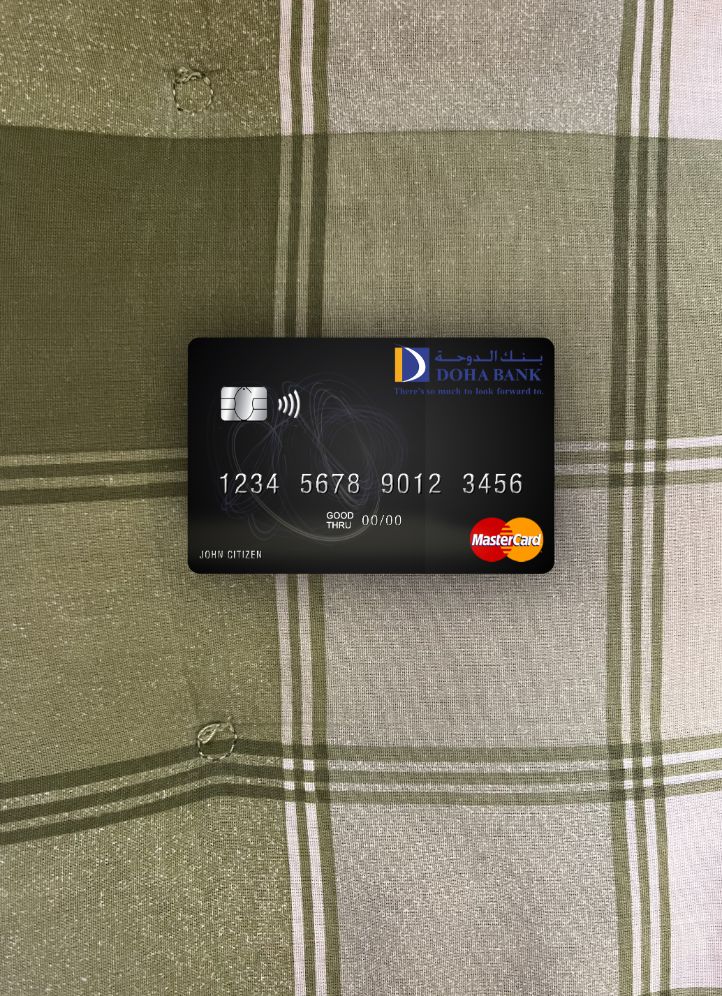 Download Qatar Doha Bank mastercard photolook front Photoshop template